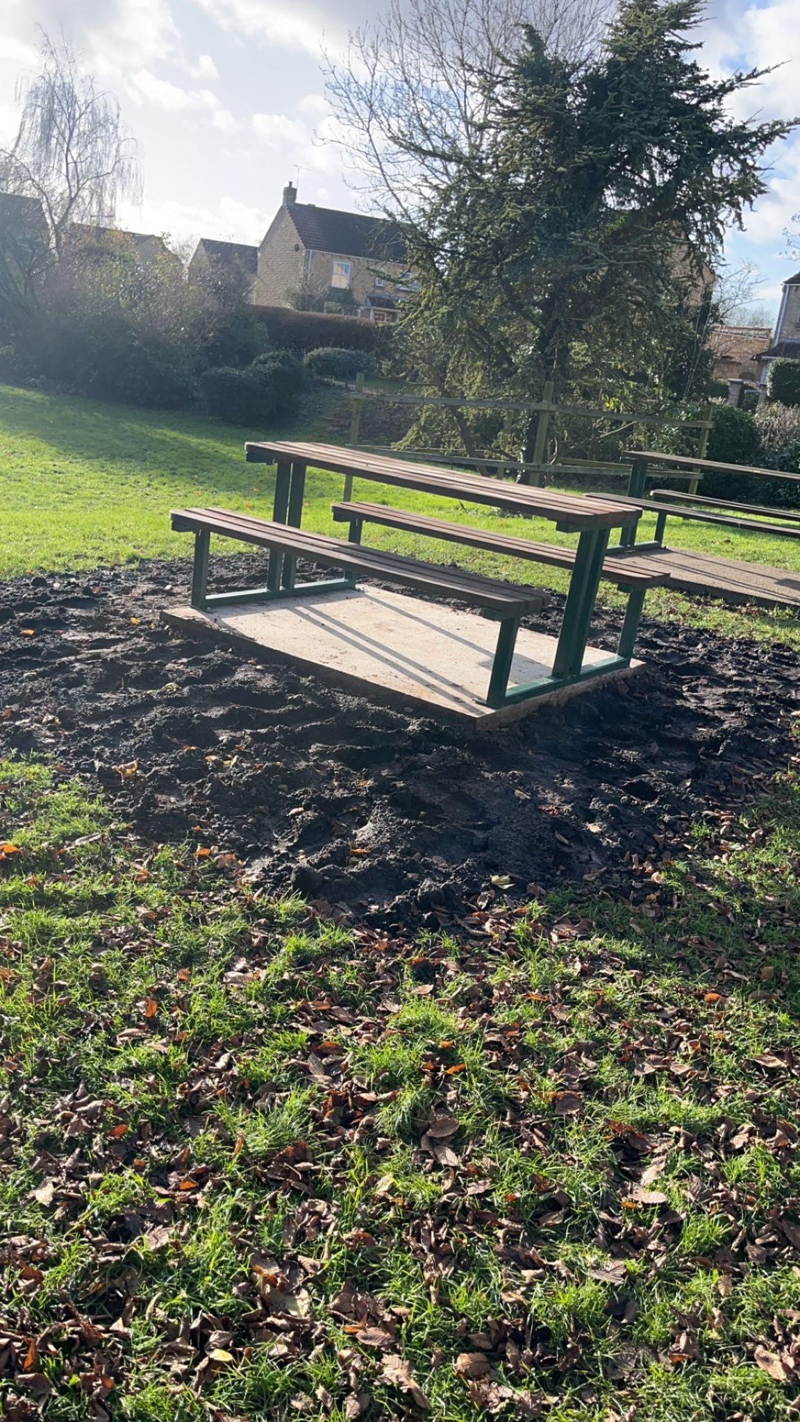 Relocation of park bench